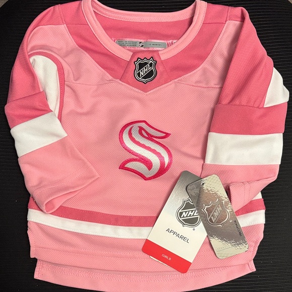 NHL Other - NHL Baby Pink and White Hockey Jersey 12 months